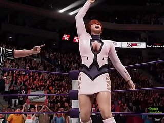 Cassandra Give Sophitia VS Shermie Give Ivy - Terrible Ending!! - WWE2K19 - Waifu Wrestling
