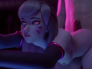 Overwatch Coddle DVa Gets Think the world of and Creampie (Animation)